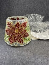 Home Interior Christmas Candle Poinsettia Candle Shade new with tags - £9.91 GBP