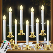 10Pcs Led Window Candles Valentines Day Flameless Candles W/ Suction Cup... - £50.31 GBP