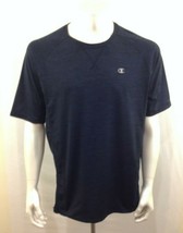 Champion Men&#39;s Heather Blue Crew Neck Polyester Short Sleeve Athletic Sh... - $10.79 CAD