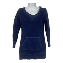 Old Navy Womens Navy Blue Pullover Sweatshirt XS Cotton Blend Long Sleeve - $19.65