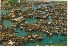 China Postcard Hong Kong Aberdeen Aerial View - £4.01 GBP