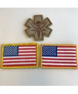 AMERICAN FLAG Hook &amp; Loop Fastener PATCH Lot - $6.00