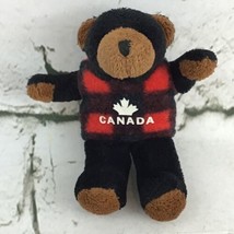 Canada Teddy Bear Mini Plush Backpack Clip-On Toy Travel Souvenir VTG  - $9.89