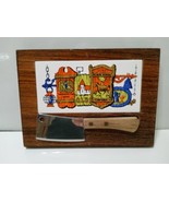 Washington Arms Black Horse Tavern Cheese Tray With Cleaver. Magnetic - $13.09