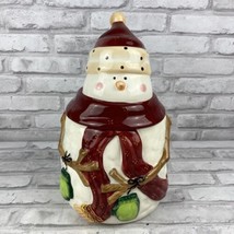 Nonni&#39;s Snowman Cookie Jar Hand Painted Christmas Winter Holiday 12 Inch... - £19.86 GBP