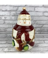 Nonni&#39;s Snowman Cookie Jar Hand Painted Christmas Winter Holiday 12 Inch... - £19.99 GBP