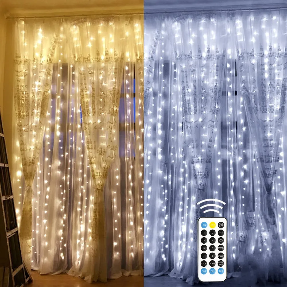 LED String Lights Curtain Lights Dual Color Changing USB Gar Lights for Christma - £81.87 GBP