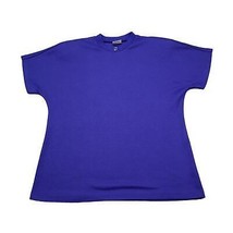 Pykettes Shirt Womens S Purple Short Sleeve Crew Neck Shoulder Pads Casual Tee - £15.06 GBP