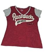 Women&#39;s G-III 4Her by Carl Banks ARKANSAS RAZORBACKS V-Neck Size XL hogs... - $15.47