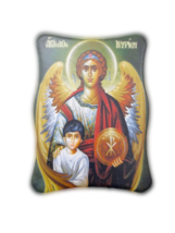 4 1/4&quot; Lord&#39;s Guardian Angel Safety Wall Mounted Standing Ceramic Colore... - £9.22 GBP