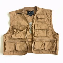 White River Fly Shop Aventur1 Brown Fly Fishing Vest Size Large - $17.77