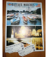Bateaux Mouches Pont Del&#39;Ama Brochure &amp; Tickets Paris France 1999 - £10.21 GBP