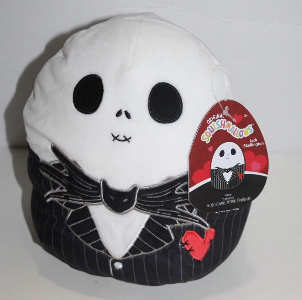 Squishmallows Nightmare Before Christmas 8&quot; Jack Valentine Heart Plush S... - $28.77