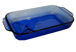 Pyrex Cobalt Blue Baking Dish 232-R A-241 Rectangle 2 Qt Oven Ware Casserole Pan - £23.23 GBP