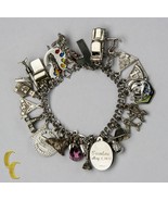Unique Sterling Silver Charm Bracelet with 27 Charms - $563.88 CAD