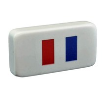 White Double Six Domino with the French Flag Engraved in Arcadian Paper Covered  - £62.34 GBP