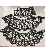 1800s Victorian Glass Beaded Trim On Cording Applique Collar Repair 5 Pe... - $187.62 CAD