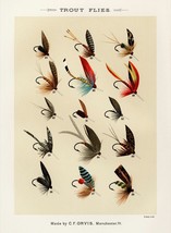 13846.Decor Poster.Room interior art design.Fishing fly.Fish market bait shop - £12.90 GBP+