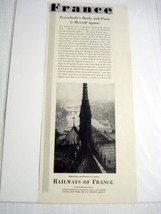 1931 Ad Railways of France Everybody&#39;s Back and Paris is Herself Again! - £7.97 GBP