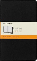 Moleskine Cahier Journal, Soft Cover, Large  Ruled/Lined, Black, 80 Page - £15.78 GBP