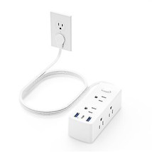 Power Strip Surge Protector Olcorife Ultra Thin Flat Plug Extension Cord... - $18.57