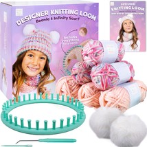 Learn to Knit Hat and Scarf Knitting Loom Kit for Beginners Crafts for Girls Kid - £36.85 GBP