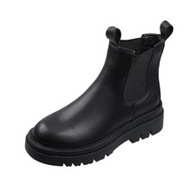 Platform Boots Ladies Shoes Black Beige Round Toe High/Low Top Pu Upper Thick So - £49.88 GBP