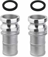 2Pcs Type E Aluminum Global Type E Cam And Groove Hose Fitting, 1.5&quot; Plu... - $49.33 CAD