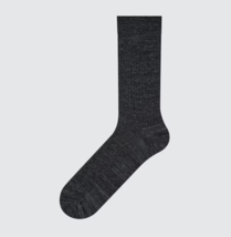Uniqlo Odor Fighting Ribbed Men Socks Full length 68 Gray One Size Fits ... - £7.24 GBP