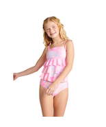 Justice Girls 2 Piece Ruffle Tankini Swimsuit - £14.87 GBP
