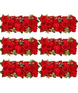 Table Flower Centerpieces Silk Red Rose Arch Decor Flower Wall Panels Di... - $101.61 CAD
