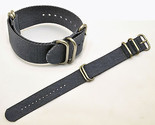 24mm watch band Strap Fits LUMINOX Watches GREY Nylon  4 Rings S/S Buckle  - $20.65