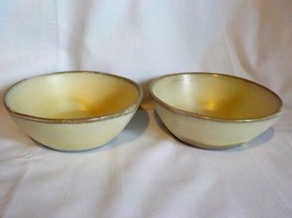 2 Vintage Frankoma Pottery LAZY BONES Desert Gold Bowls 5 1/2&quot; 5X - £18.80 GBP