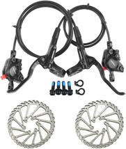 Mountain Bike Hydraulic Brake Aluminum Alloy Levers With Calipers, Shimano Mt200 - £93.50 GBP