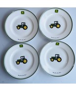 4 John Deere Tractor Logo 11-1/4” Dinner Plates ~ Marketed By Gibson Euc - £26.88 GBP
