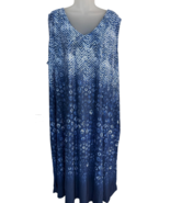 Anywear by Catherines 26/28 Blue White Black Sleeveless Dress sz 3x NWT - $62.50 CAD