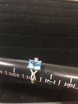 Vintage Sterling Silver Ring Large Blue Topaz Stunning Estste Find CR2 2... - $54.45