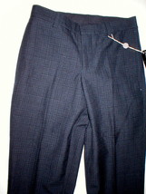NWT New Mens E Tautz Italy 26 28 R Tall 36 Wool Pants Designer Black Gray Plaid - £469.77 GBP