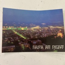 VTG Haifa At Night 4x5.75 Postcard Unposted 1980s - £3.16 GBP