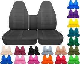 Front set seat covers 40/60 highback with console Fits Ford Expedition 9... - $106.99