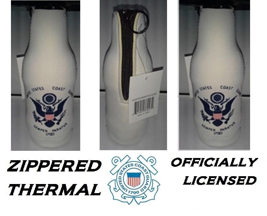 US U.S. COAST GUARD Bottle KOOZIE COOLER Wrap Insulator Sleeve Jacket Ho... - $8.99+