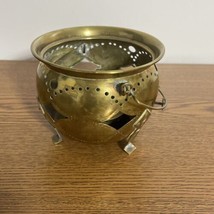 Brass Cauldron Pot Warmer Halloween Decor Collectible With Oil Burner Co... - $19.59