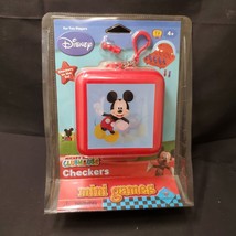 Disney Mickey Mouse Clubhouse Checkers Mini Games W/ Clip N&#39; Go Travel Case - £5.25 GBP