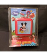 Disney Mickey Mouse Clubhouse Checkers Mini Games W/ Clip N&#39; Go Travel Case - £5.55 GBP