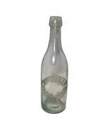 WM Kelly Pottstown PA Bottle Hand Blown 9.25&quot; Early Beer Glass Greenish - $733.34 MXN