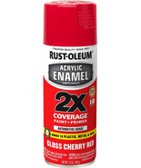 Rust-Oleum 271920 Acrylic Enamel 2X Spray Paint, 12 Oz, Gloss Cherry Red - £11.18 GBP