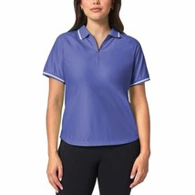 Mondetta Women&#39;s Active 1/4-Zip Short Sleeve Mesh Polo Shirt ( XX-L Blue) - £15.43 GBP