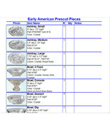 Early American Prescut Collector's Collection List By Type then By Size - PDF - $9.99