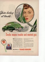 1943 texaco havoline motor oil car smoke exhaust Vtg Magazine Print Ad - $13.80 CAD