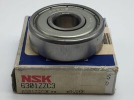NSK 6301ZZC3 Radial Deep Groove Ball Bearing, 12mm Bore - $10.40